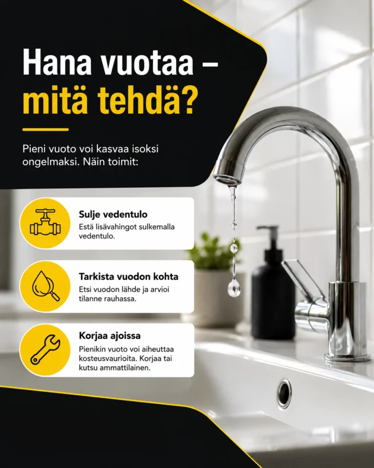 Hana vuotaa - mitä tehdä?